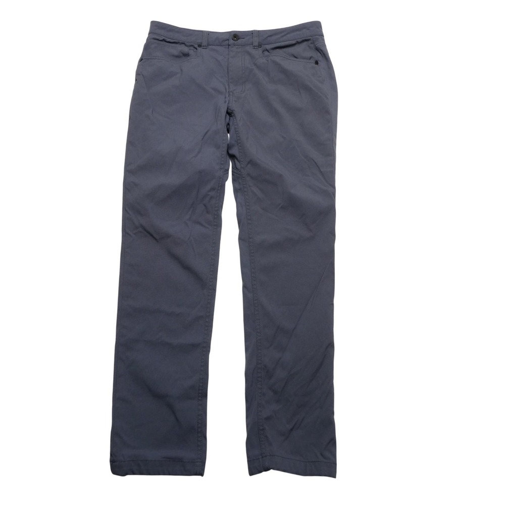 Western Rise Pants Mens 33x31 Gray Performance Travel Chino Nylon Stretch Casual